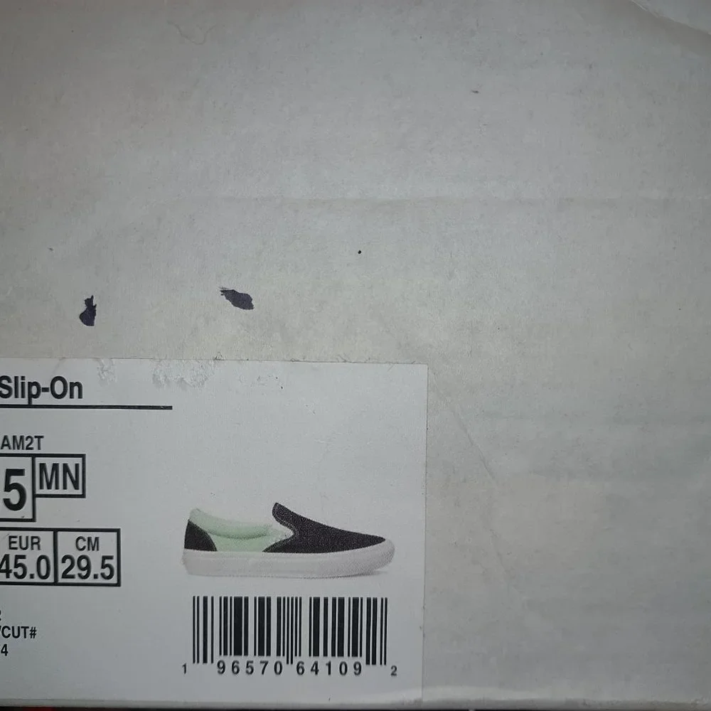 Vans Skate Slip On Mint Green Black Size US 11.5 Men New VN0A5FCAM2T Sneakers